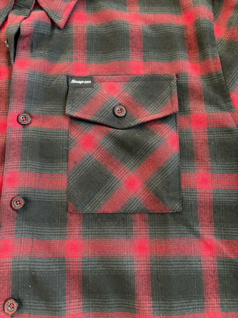 Dixxon Flannel Snap-On Tools Limited Edition Form & Function Shirt Red Plaid L - Picture 4 of 11
